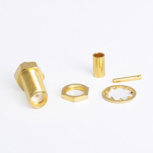SMA Socket Crimp Bulkhead – RG-316 / RG-174