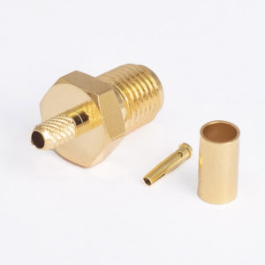 SMA Socket Crimp – RG-174 (Gold)