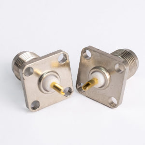 TNC Socket Panel Mount Sq 4-Hole